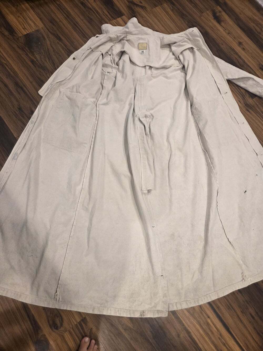 Vtg Broken Spear Cattle Co. Long Ranch Coat Men’s L Duster Trench Workwear - Picture 8 of 16